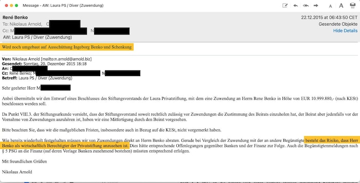 Benko became involved in distribution details