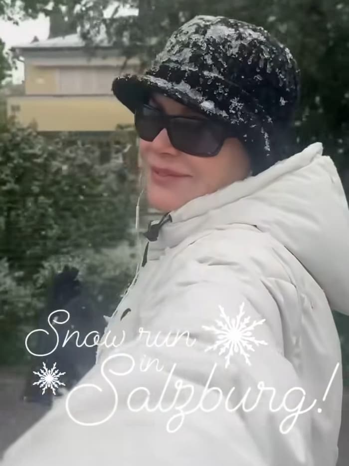 Nicole Kidman trotzte der Kälte und joggte entlang der Salzach. 