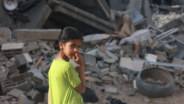 Refah'ta bir kız çocuğu (Bild: AFP)