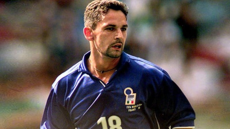 Roberto Baggio im Spiel gegen Österreich bei der WM 1998 (Bild: GEPA)