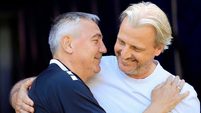Markus Schopp (r.) und Peter Pacult spitzen beide auf die internationale Teilnahme.