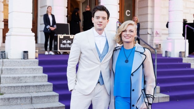 Philipp Hansa und Nina Hochrainer vor der Amadeus-Verleihung (Bild: APA/FLORIAN WIESER)