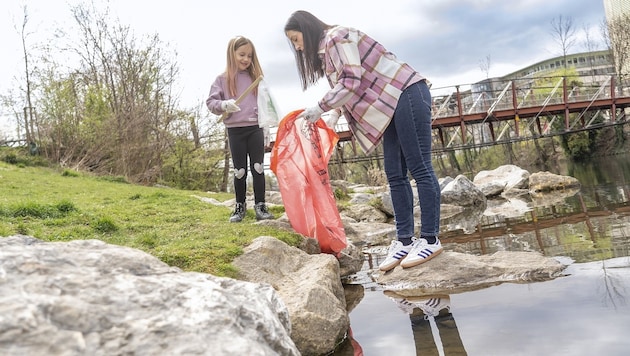 Both young and old can make their contribution to a rubbish-free Graz. (Bild: Foto Fischer, Graz)