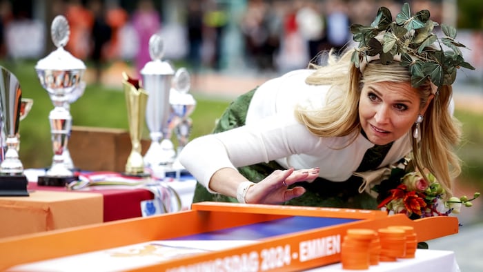 Königin Máxima ließ es sich nicht nehmen und spielte bei einem der vielen Spiele mit.