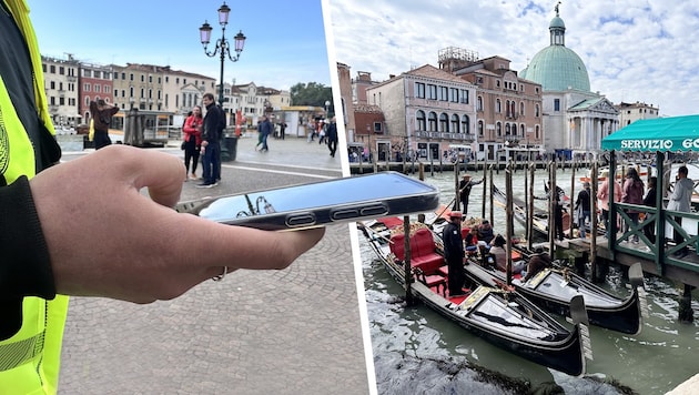 Venedik'te birkaç gündür günübirlik turistlerden giriş ücreti alınıyor. (Bild: Krone KREATIV/Bischofberger-Mahr)