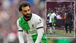 Zwischen Jürgen Klopp und Mohamed Salah ging es an der Seitenlinie hoch her. (Bild: AP, X.com)