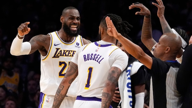 The Los Angeles Lakers have avoided elimination against the Nuggets for the time being. (Bild: Copyright 2024 The Associated Press. All rights reserved.)