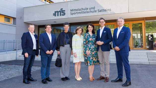 The new SMS and MS Satteins building was officially opened on Saturday. (Bild: VLK/Bernd Hofmeister)