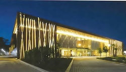 So soll das neue Konferenzzentrum bei der Messe aussehen.