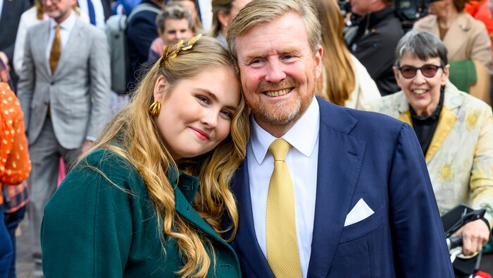 Crown Princess Amalia with her father, King Willem-Alexander