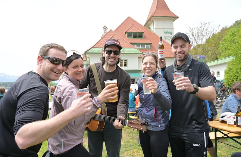 Im Kelag-Biker Village im Schaukraftwerk Forstsee herrschte beste Stimmung. (Bild: Hronek Eveline)