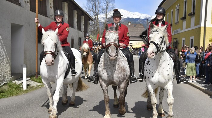 Die Reitergruppe Lungau präsentierte sich auch festlich.