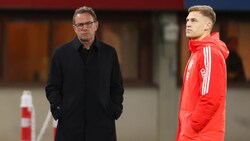 Joshua Kimmich (r.) kennt Ralf Rangnick noch aus Leipziger Zeiten. (Bild: GEPA/GEPA pictures, APA/AFP/MICHAELA STACHE)