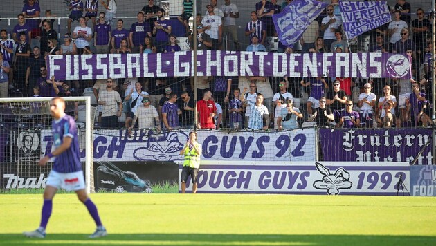 Noch lebt die Hoffnung der Austria-Fans kommende Saison Zweitliga-Fußball zu sehen. (Bild: Tröster Andreas/Andreas Tröster)