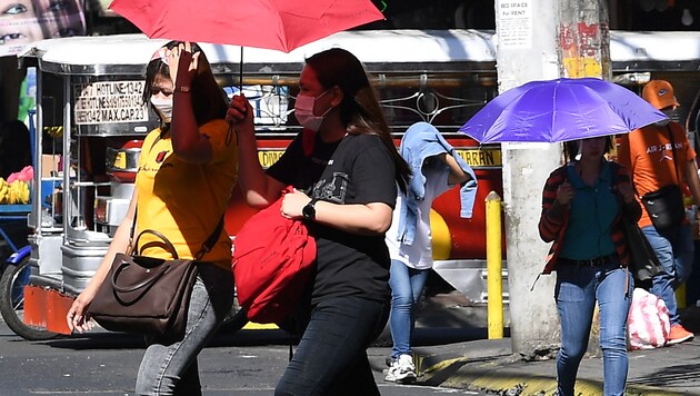 A fővárosban, Manilában és az ország számos más részén is jóval 40 fok fölött volt az észlelt hőmérséklet. (Bild: AFP)