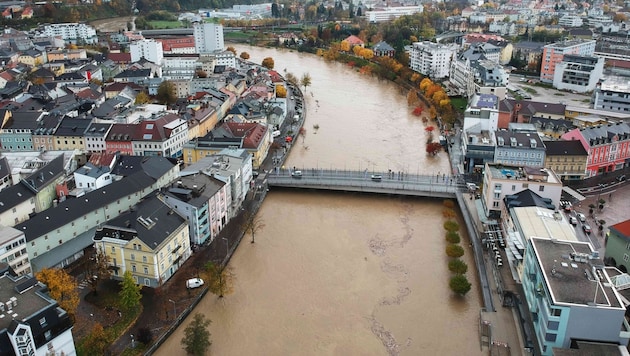 Im Jahr 2018 führte die Drau ein 30-jähriges Hochwasser (Bild: HFW Villach)