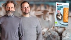 „Wir drückten den Reset-Knopf“, so Hermann und Thomas Neuburger. Ende März 2023 erfolgte der Neustart. Das Verpackungsdesign für das Fungi Pad ist mittlerweile überarbeitet. (Bild: Krone KREATIV/Hermann.Bio (2), Markus Wenzel, Krone KREATIV)