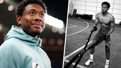 David Alaba zeigt sich auf Instagram top austrainiert. (Bild: APA/EVA MANHART, Instagram.com/davidalaba)