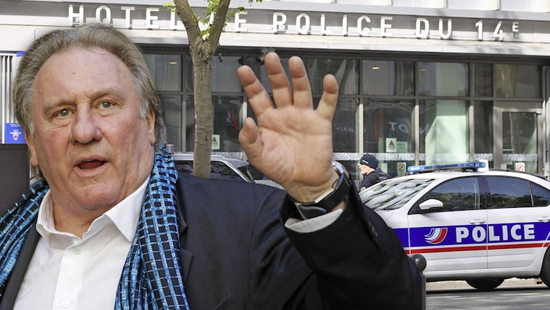 Depardieu wurde in dieser Polizeistation in Paris zehn Stunden lang verhört. (Bild: AFP/Antonin UTZ AFP/BELGA/THIERRY ROGE Krone KREATIV,)