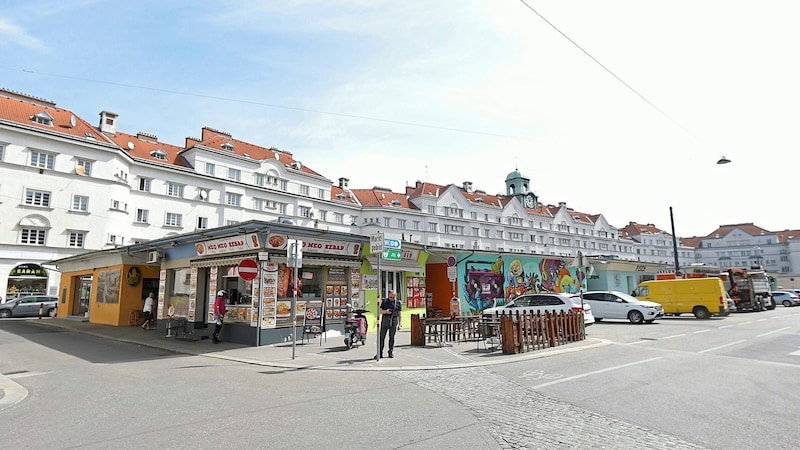 Der Floridsdorfer Markt oder auch Schlingermarkt im 21. Bezirk. (Bild: Bartel Gerhard)