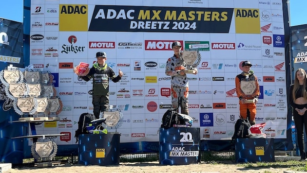 Ricardo Bauer (Mitte) siegte beim ADAC MX Masters in Dreetz. (Bild: 103performance)