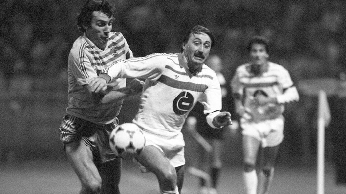 Antonin Panenka (right) scored 77 goals in 172 appearances for Rapid.