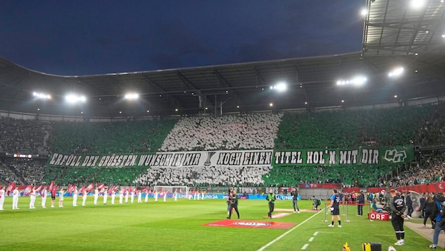 Hexenkessel Wörthersee! Rapids Fans sind heiß auf den Titel. (Bild: Sepp Pail)