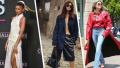 Zendaya, Emily Ratajkowski und Heidi Klum zeigen die Mode-Trends 2024. (Bild: Krone KREATIV/www.pps.at, Claire Guillon / Camera Press / picturedesk.com, APA/AFP/JUSTIN TALLIS)