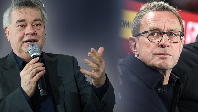 Werner Kogler und Ralf Rangnick (Bild: GEPA, krone.at-mrgrafik)