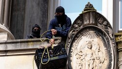 An der New Yorker Columbia University eskalieren derzeit pro-palästinensische Proteste. (Bild: AP/Michael M. Santiago)