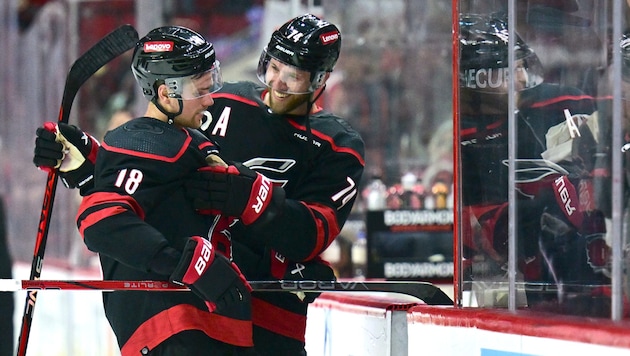 Die Carolina Hurricanes stehen in der zweiten Runde. (Bild: 2024 Getty Images)