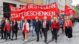 Die steirische SPÖ-Spitze am 1. Mai 2024 in Graz