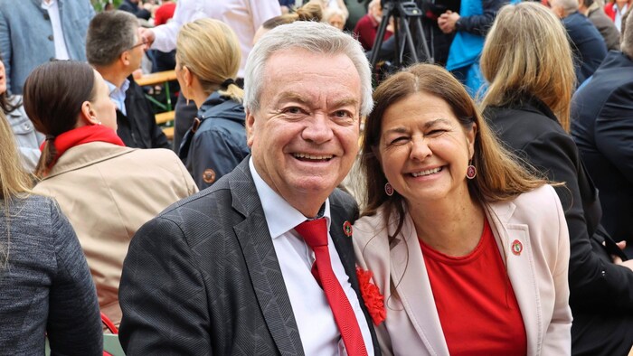 Party leader Anton Lang and Doris Kampus