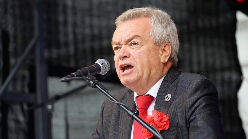 Anton Lang beim 1.-Mai-Aufmarsch in Graz (Bild: Jauschowetz Christian/Christian Jauschowetz)