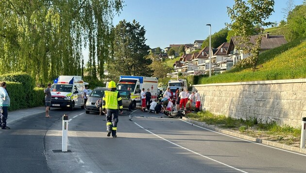 Ein Rettungshubschrauber musste zu einem Motorradunfall ausrücken  (Bild: zVg)