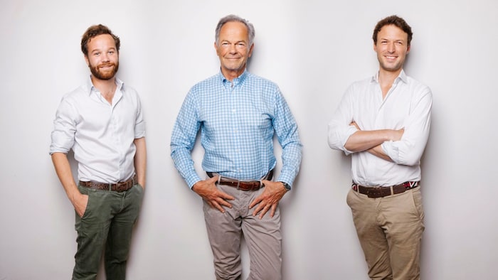 David Mayer-Heinisch (re.) gründete mit Dirk van Wasenaer (li.) und Andreas Treichl (Mitte) als ...