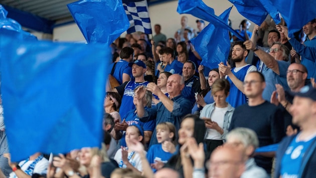 Am Samstag müssen die Gunners-Fans nach Traiskirchen pilgern, das erste Heimspiel in Oberwart steigt am Dienstag (Bild: GEPA/GEPA pictures)