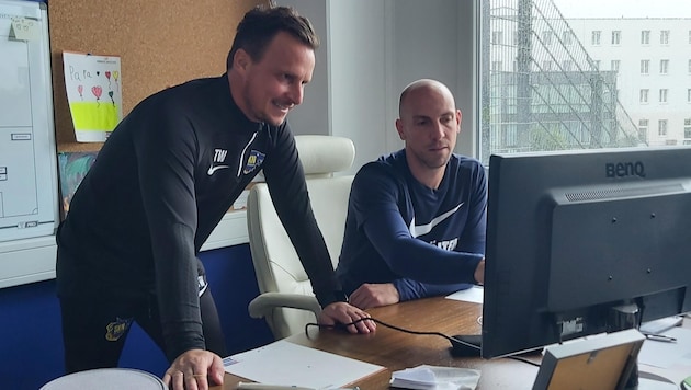 Tino Wawra and Jan Schlaudraff (right) will vacate their offices in the summer (Bild: SKN St. Pölten)