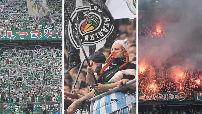 Auch auf den Rängen duellierten sich die beiden Teams.