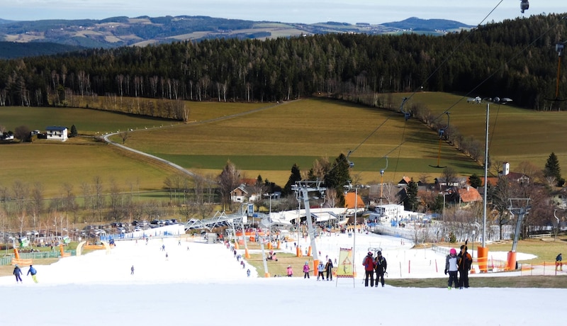 Die Skipiste der Wexlarena lockt im Winter Pistenfans an. Natürlich wird – wenn die Temperaturen es zulassen – auch beschneit (Bild: Seebacher Doris)