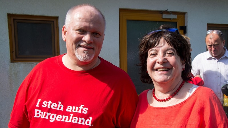 Fritz Radlspäck und Gabi Nabinger mitten im Getümmel. (Bild: Charlotte Titz)