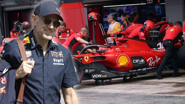 Adrian Newey packt bei Red Bull seine sieben Sachen, wird mit Ferrari in Verbindung gebracht. (Bild: APA/AFP/ERWIN SCHERIAU/POOL/NACHO DOCE )