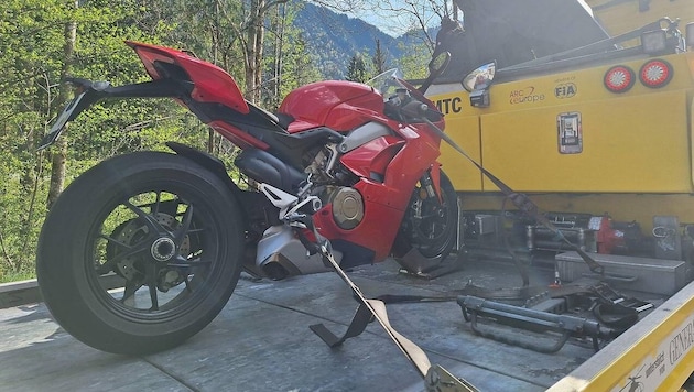 Die beschlagnahmte Ducati.  (Bild: Polizei Vorarlberg)