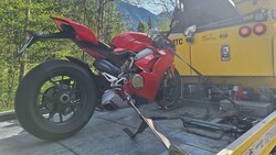 Die beschlagnahmte Ducati.  (Bild: Polizei Vorarlberg)