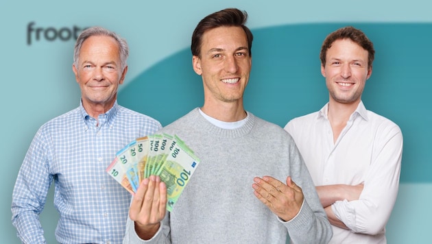 Gregor Schlierenzauer with former Erste Group boss Andreas Treichl (left) and entrepreneur David Mayer-Heinisch (right): "Investing is the new saving." (Bild: Krone KREATIV/froots, Christof Birbaumer)