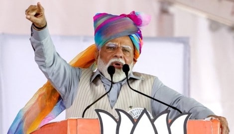 Der indische Premierminister Modi steht vor einer dritten Amtszeit. (Bild: picturedesk.com/HIMANSHU SHARMA / AFP / picturedesk.com)