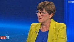 SPD-Co-Vorsitzende Saskia Esken zog in der „ZiB 2“ einen Vergleich mit dem NSDAP-Propagandaminister Goebbels und sorgte damit für hitzige Debatten. (Bild: Screenshot/ORF)