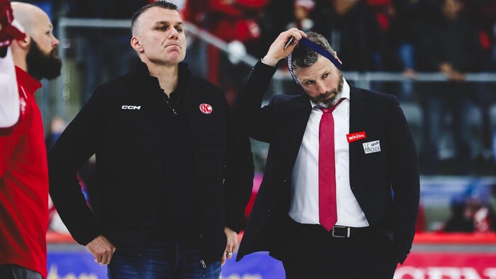 Mit dem Trainerteam um Kirk Furey (re.) ist Boss Pilloni zufrieden.
