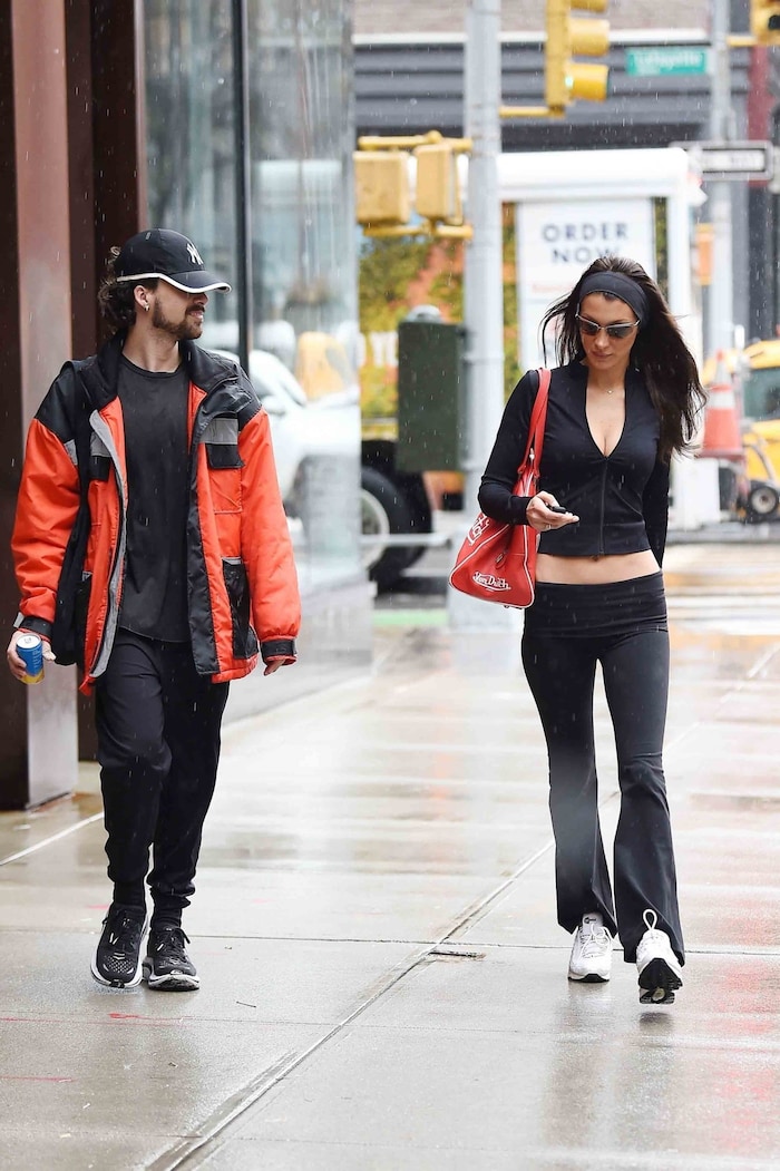 Bella Hadid also loves the tenniscore look.