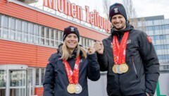 Die Olympiahelden Katharina Liensberger und Johannes Strolz sind zurück im ÖSV-Nationalteam. (Bild: Urbantschitsch Mario)